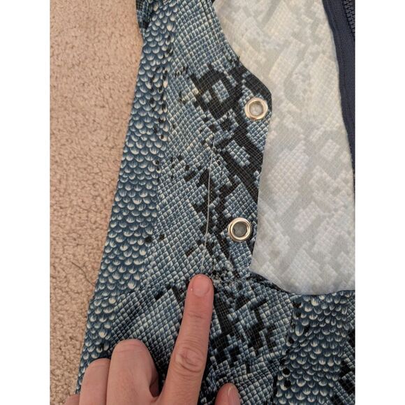 Rare Y2K Snakeskin Jumpsuit – Go-Go Coyote Ugly, Backless, Slit Leg size Small - Picture 4 of 6